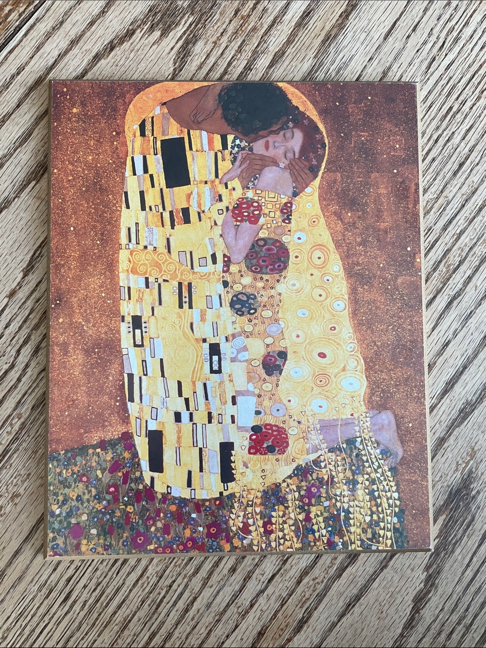 Guztav Kilmt the Kiss wood print boho eclectic